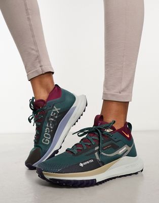 Nike Running React Pegasus Trail Gore-Tex sneakers in dark gray multi-Green