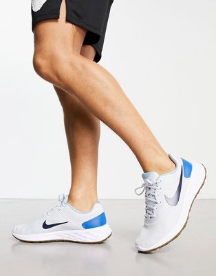 Nike Running Renew Ride 3 sneakers in light gray-White