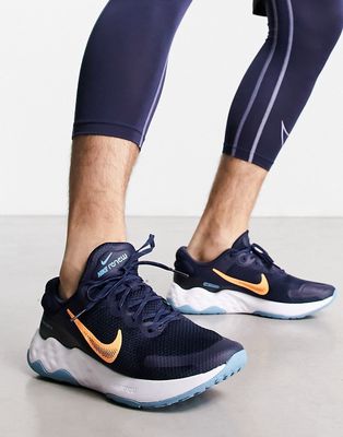 Nike Running Renew Ride trainers in blue-Black