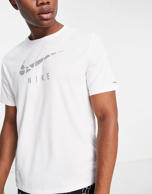 Nike Running Run Division logo graphic t-shirt in white