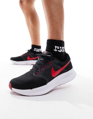 Nike Running Swift 3 sneakers in black and red