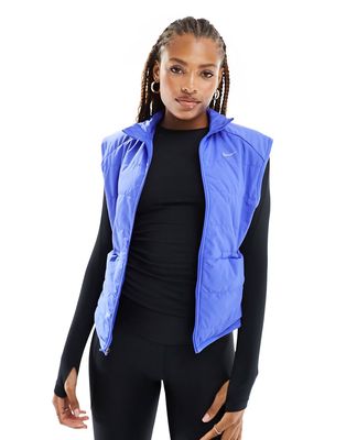Nike Running Swift Therma-fit vest in blue joy