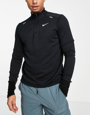 Nike Running Therma-FIT Repel Element half-zip long sleeve top in black