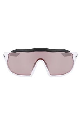 Nike Show X Rush 58mm Shied Sunglasses in White/Road Tint