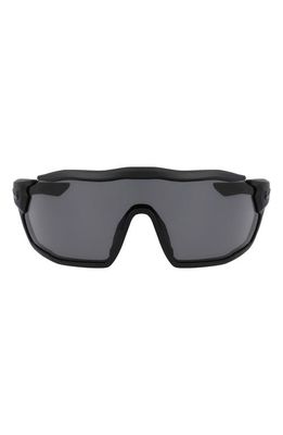 Nike Show x Rush 58mm Shield Sunglasses in Matte Black/Dark Grey