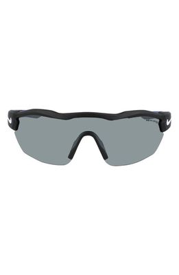 Nike Show X3 Elite 61mm Wraparound Sunglasses in Black /Silver