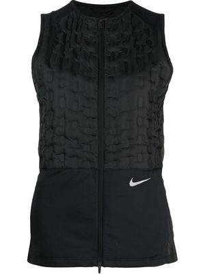 Nike sleeveless logo-print jacket - Black