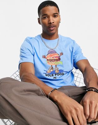 Nike Sneaker Obsessed 'Sole Food' burger graphic T-shirt in blue