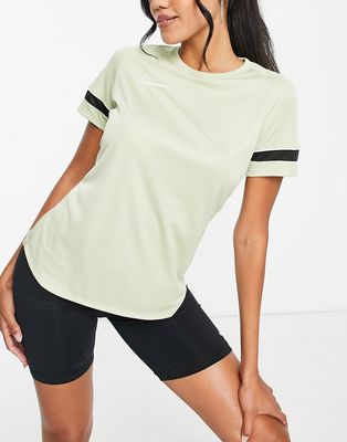 Nike Soccer Dri-FIT Academy polyknit T-shirt in dusty khaki-Green