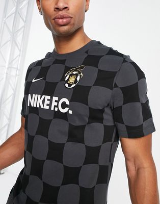 Nike Soccer Dri-FIT F.C. logo printed t-shirt in black
