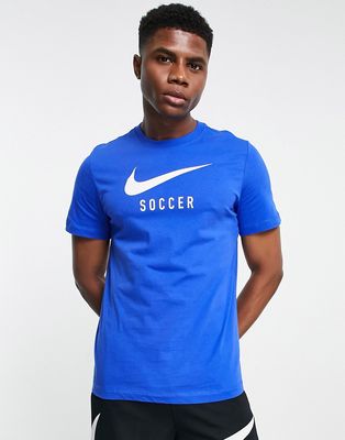 Nike Soccer Swoosh t-shirt in blue