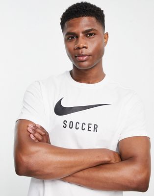 Nike Soccer swoosh T-shirt in white