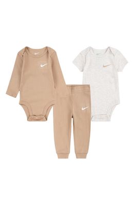 Nike Solid 3-Piece Bodysuits & Joggers Set in Hemp