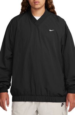 Nike Solo Swoosh Wind Pullover Jacket in Black/White