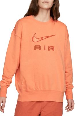 Nike Sportswear Air Fleece Crewneck Sweatshirt in Orange Trance/Mantra Orange