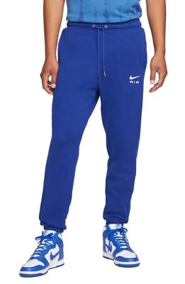 Nike Sportswear Air French Terry Pants in Deep Royal Blue/White
