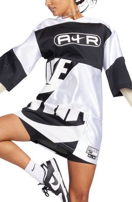 Nike Sportswear Air Jersey Dress in White/Black/White