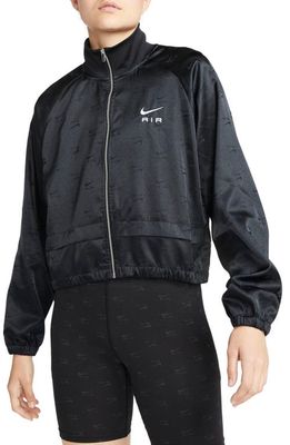 Nike Sportswear Air Satin Jacket in Black/Black/White