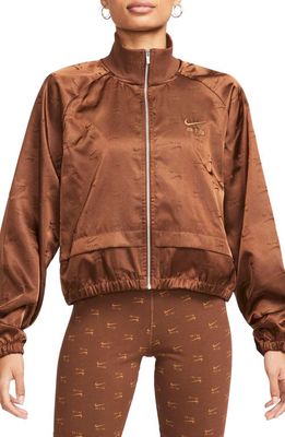 Nike Sportswear Air Satin Jacket in Cacao Wow/Ale Brown