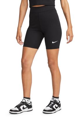 Nike Sportswear Classics High Waist Bike Shorts in Black/Sail