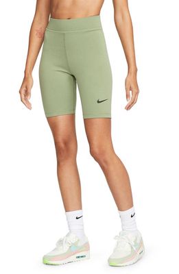 Nike Sportswear Classics High Waist Bike Shorts in Oil Green/Black