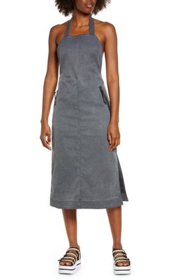 Nike Sportswear Dri-FIT Backless Midi Dress in Anthracite/Anthracite