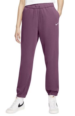 Nike Sportswear Easy Joggers in Light Bordeaux/White