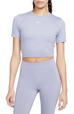 Nike Sportswear Essential Slim Crop Top in Indigo Haze/White