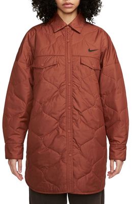 Nike Sportswear Essentials Quilted Jacket in Rugged Orange