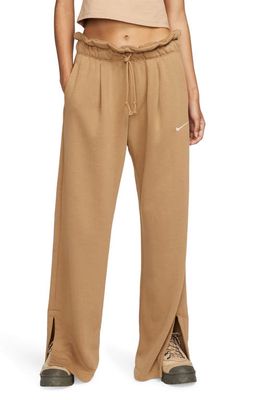 Nike Sportswear Everyday Modern High Waist Fleece Open Hem Sweatpants in Dark Driftwood/Hemp