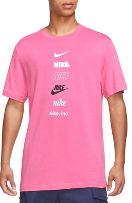 Nike Sportswear Logo Graphic Tee in Pinksicle