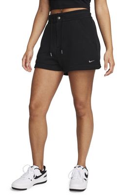 Nike Sportswear Modern Fleece Shorts in Black/Flat Pewter