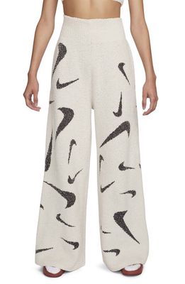 Nike Sportswear Phoenix Cozy Bouclé Wide Leg Pants in Light Ore Wood Brown/Ash