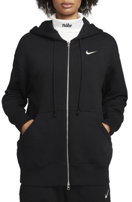 Nike Sportswear Phoenix Fleece Full Zip Hoodie in Black