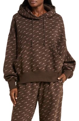 Nike Sportswear Phoenix Fleece Oversize Hoodie in Baroque Brown