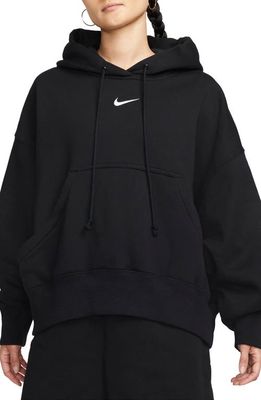Nike Sportswear Phoenix Fleece Pullover Hoodie in Black/Sail