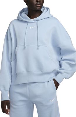 Nike Sportswear Phoenix Fleece Pullover Hoodie in Light Armory Blue/Sail