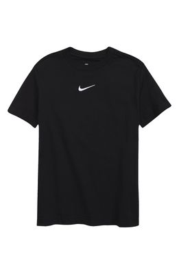 Nike Sportswear Swoosh Logo Graphic Tee in 010 Black/white