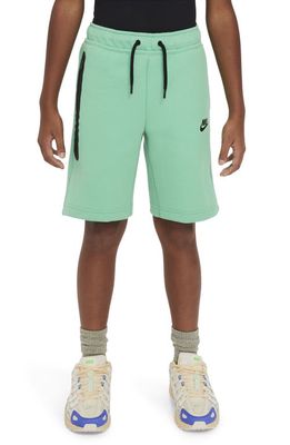 Nike Sportswear Tech Fleece Shorts in Spring Green/Black/Black