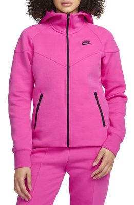 Nike Sportswear Tech Fleece Windrunner Zip Hoodie in Alchemy Pink/Black