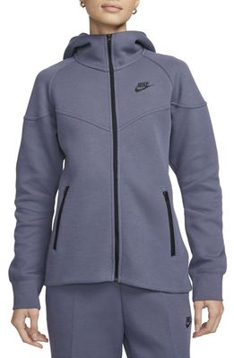 Nike Sportswear Tech Fleece Windrunner Zip Hoodie in Light Carbon/black