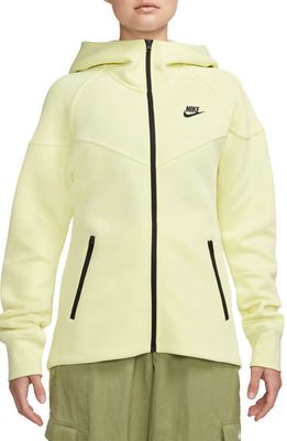 Nike Sportswear Tech Fleece Windrunner Zip Hoodie in Luminous Green/Black
