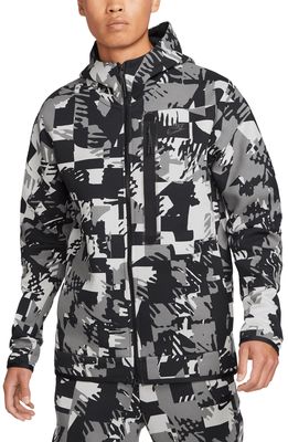 Nike Sportswear Tech Fleece Zip Hoodie in Light Smoke Grey/Black/Black