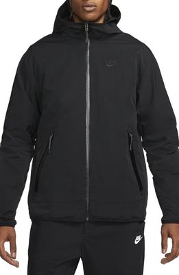 Nike Sportswear Tech Woven Hooded Jacket in Black/Black