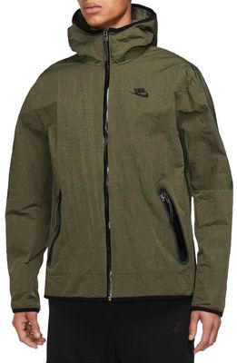 Nike Sportswear Tech Woven Hooded Jacket in Medium Olive/Black