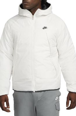 Nike Sportswear Therma-FIT Legacy Reversible Jacket in Dark Smoke Grey/Black