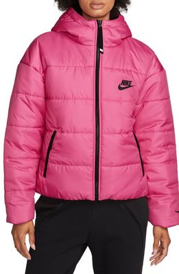 Nike Sportswear Therma-FIT Repel Puffer Jacket in Pinksicle/Black/Black