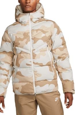 Nike Sportswear Therma-FIT Windrunner Insulated Hooded Jacket in Light Bone/Sail