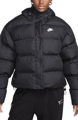 Nike Sportswear Water Repellent Down Jacket in Black/White
