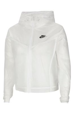 Nike Sportswear Women's Transparent Jacket in Clear/White